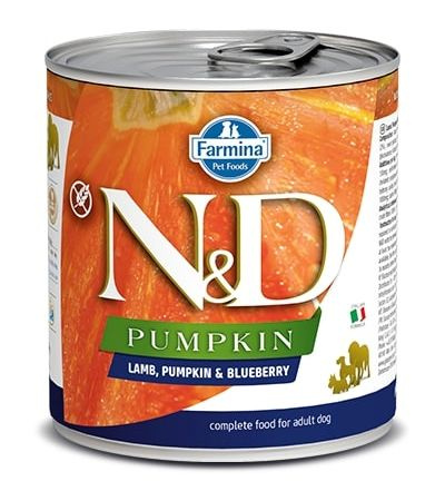 N&D DOG PUMPKIN Adult Lamb & Blueberry 285 g + 1 ks  ZDARMA