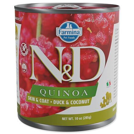 N&D DOG QUINOA Duck & Coconut 285g + 1 ks  ZDARMA