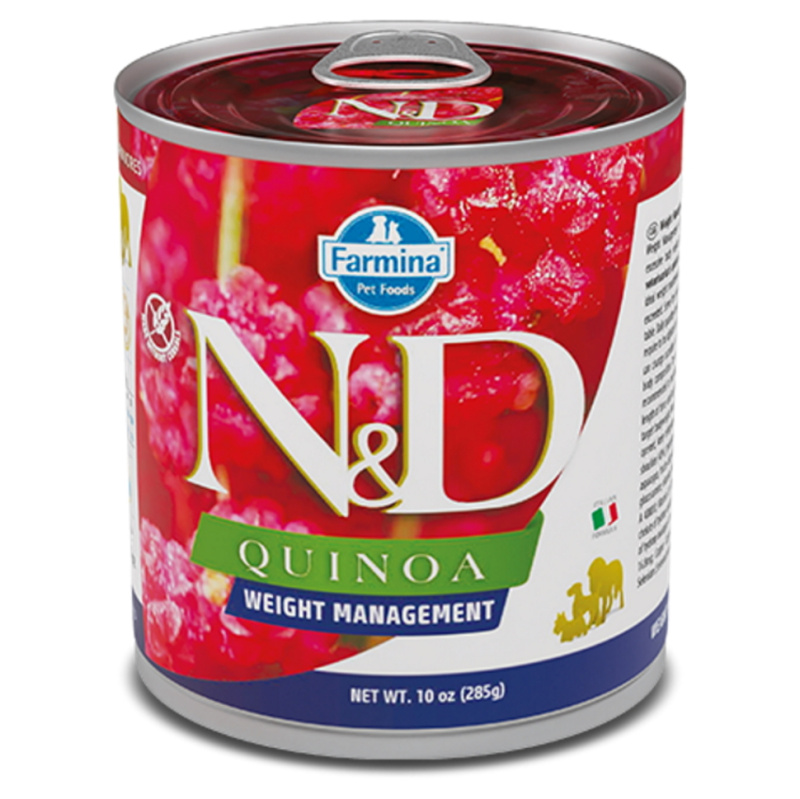 N&D DOG QUINOA Weight Mnmgmt Lamb & Brocolli  285 g + 1 ks  ZDARMA