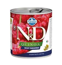 N&D DOG QUINOA Weight Mnmgmt Lamb & Brocolli  285 g + 1 ks  ZDARMA