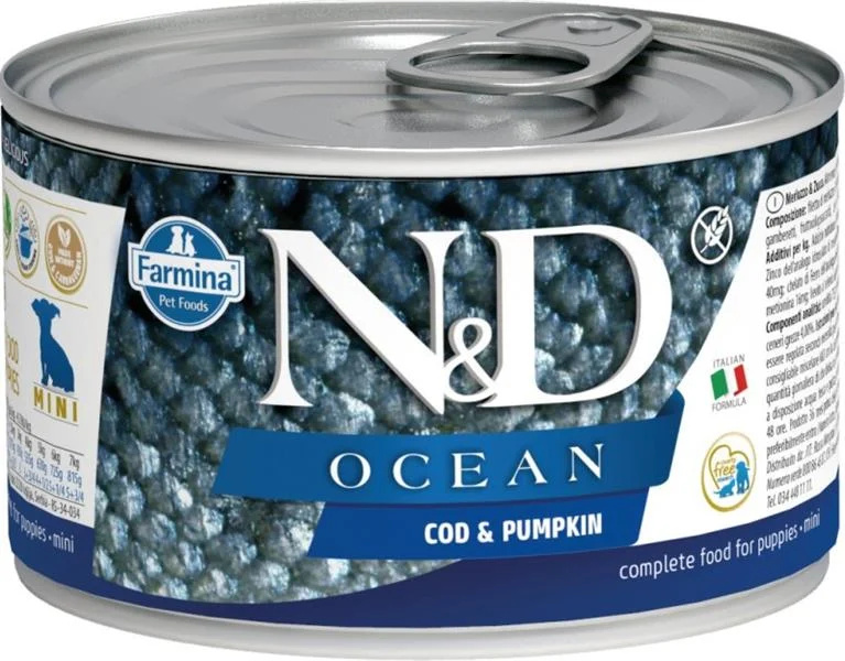 N&D DOG OCEAN Puppy Codfish & Pumpkin Mini 140 g + 1 ks  ZDARMA