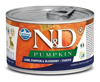 N&D DOG PUMPKIN Starter Lamb & Blueberry Mini 140 g + 1 ks  ZDARMA