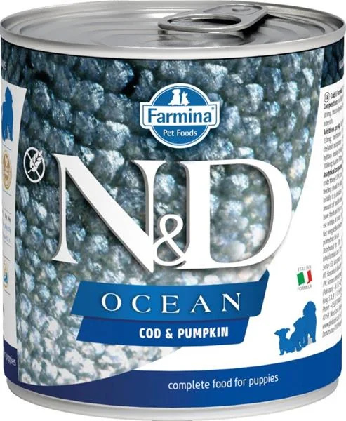 N&D DOG OCEAN Puppy Codfish & Pumpkin  285 g + 1 ks  ZDARMA