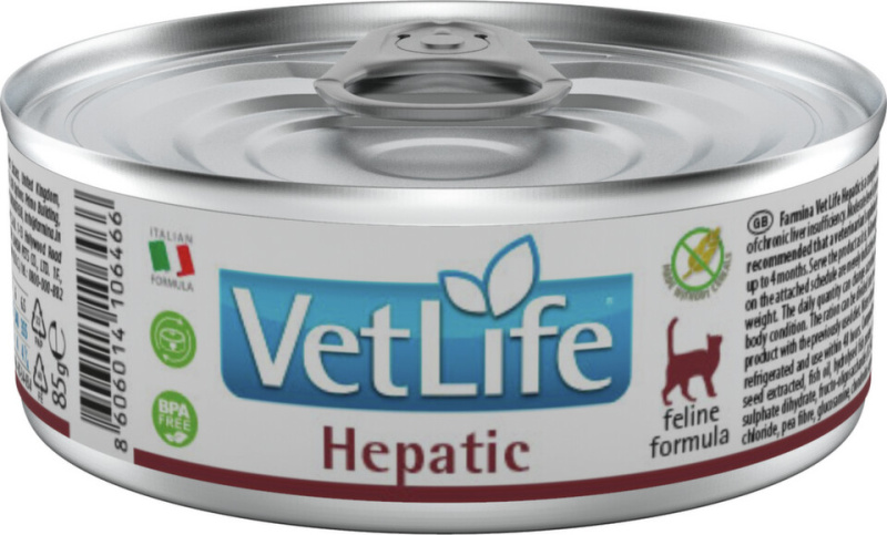 Vet Life Natural Cat konz. Hepatic 85 g