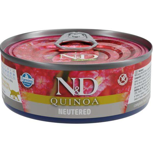 KRMIVO N&D CAT QUINOA PORK NEUTERED