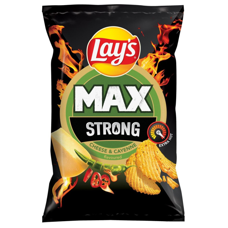 Lay's Max Strong s příchutí sýra a pikantních papriček