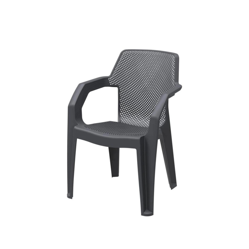 MEGA PLAST Zahradní křeslo MAREA antracitové 61,5 x 62 x 86 cm