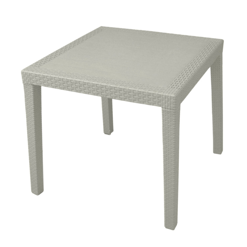 MEGA PLAST Stůl RATAN LUX cappuccino 73 x 75,5 x 75,5 cm