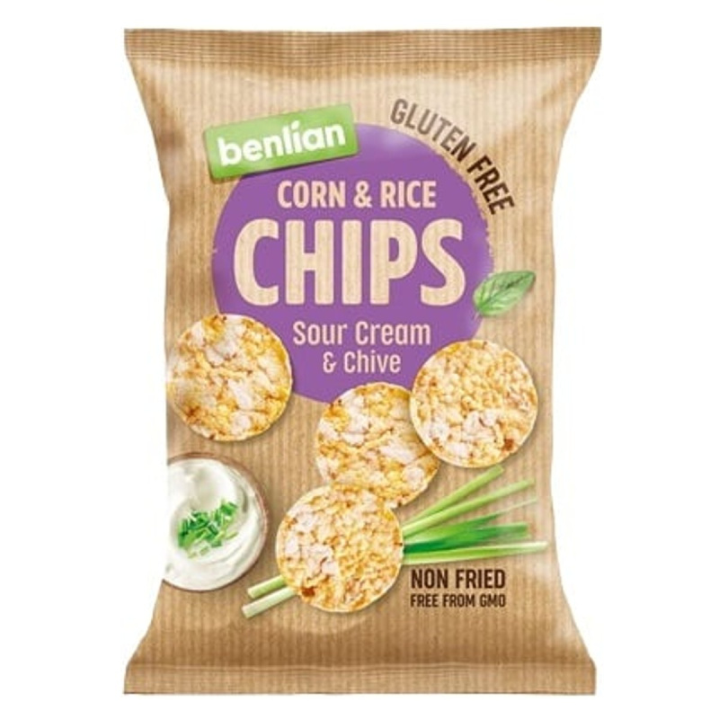 Benlian Kukuřičné chipsy se smetanou a pažitkou