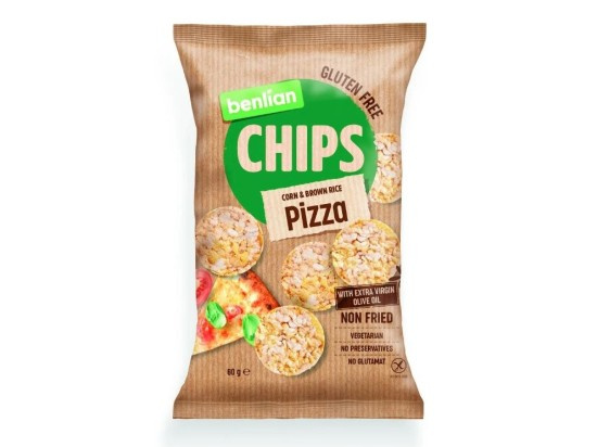 Benlian kukuřičné a rýžové chipsy pizza 60 g
