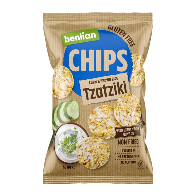 Benlian Kuřično-rýžové chipsy Tzatziki 50 g