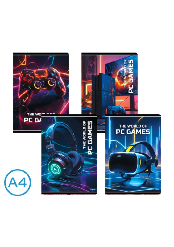 Sešit A4 linka 52l PC Games mix LASTVA