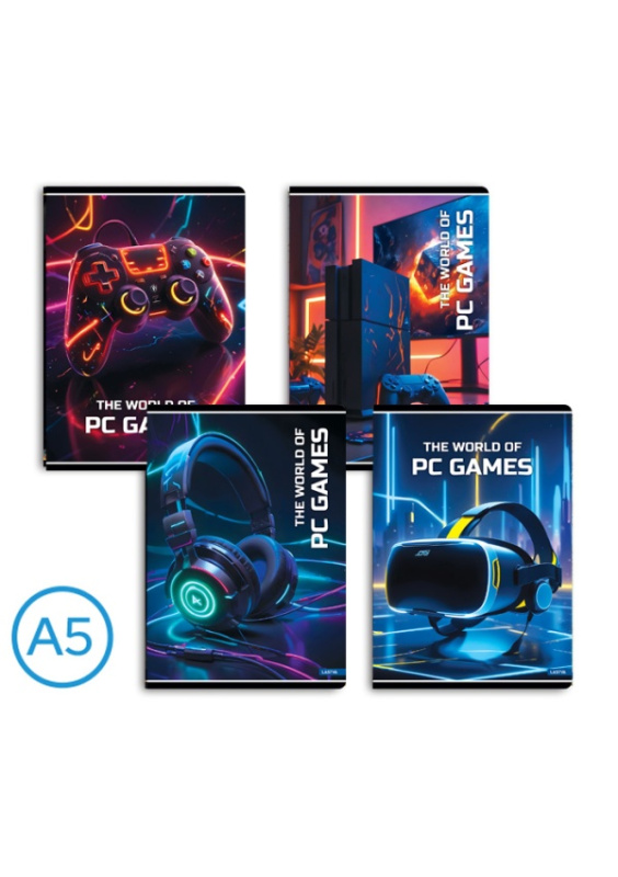 Sešit A5 linka 52l PC Games mix LASTVA