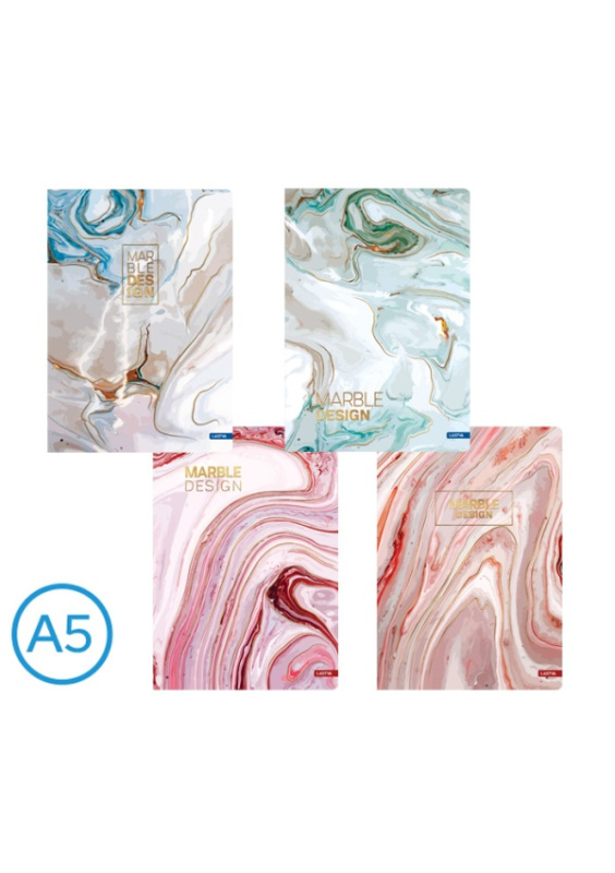 Kniha záznamová A5 linka  96l Marble mix LASTVA