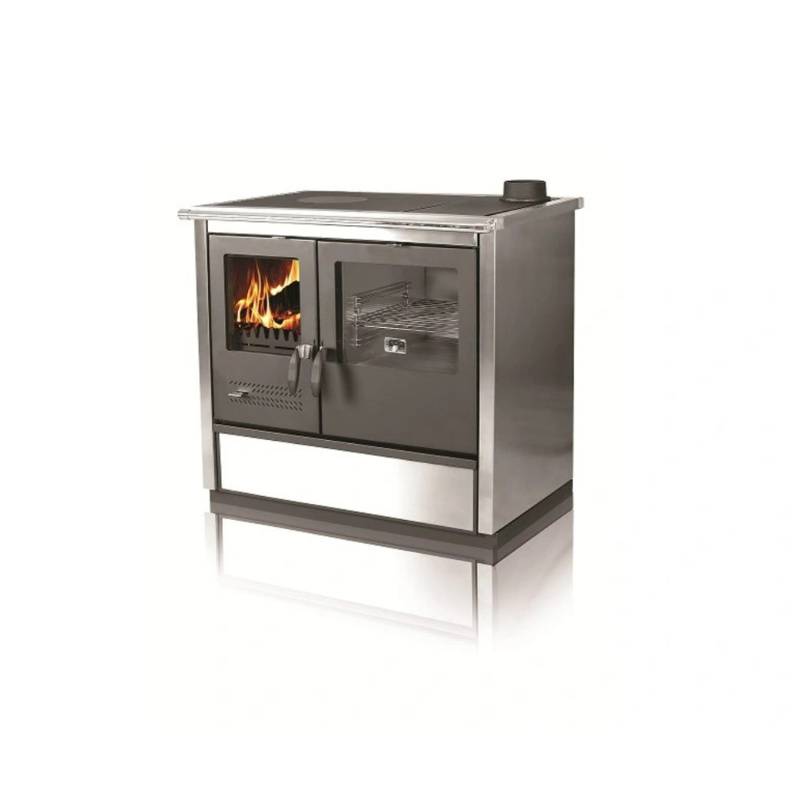 Tim Sistem Sporák etážový na tuhá paliva NORTH HYDRO ECO inox 16kW, 90x60x85cm P