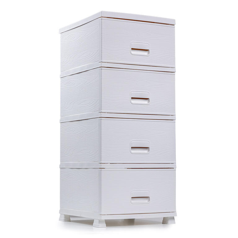 Plastová komoda MEGAPLAST NATURA bílá