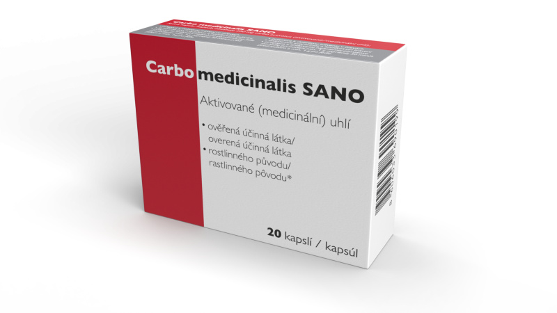 Carbo medicinalis SANO 20 kapslí