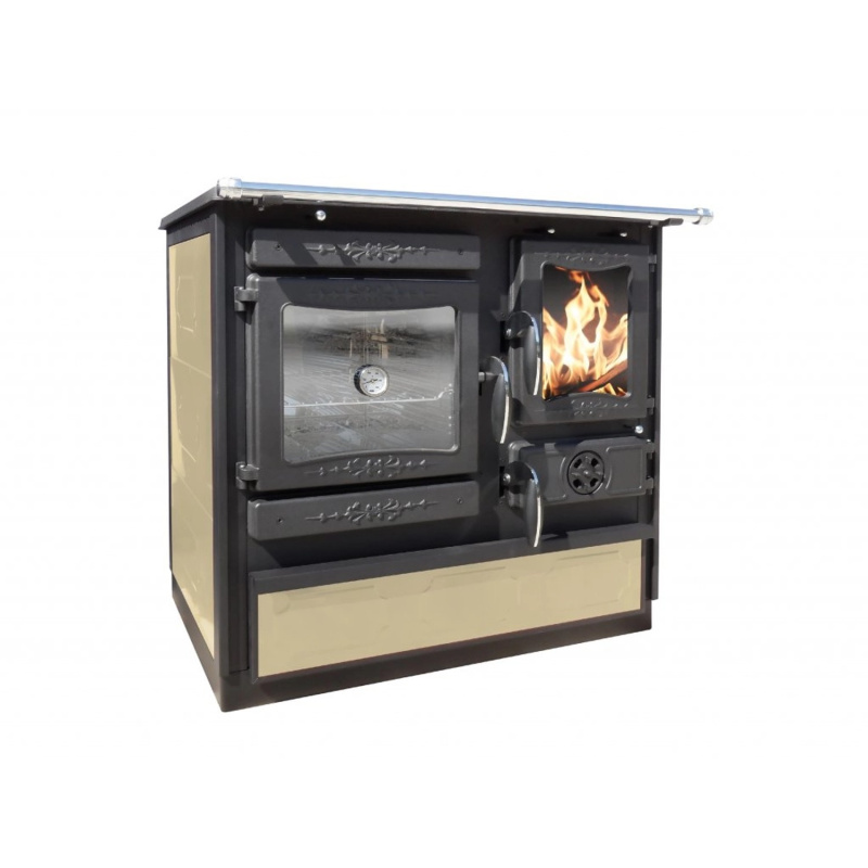 GUČA Krbová kamna GULIVER Smart, 10,5 kW, béžová, 90 x 66,5 x 86 cm, L