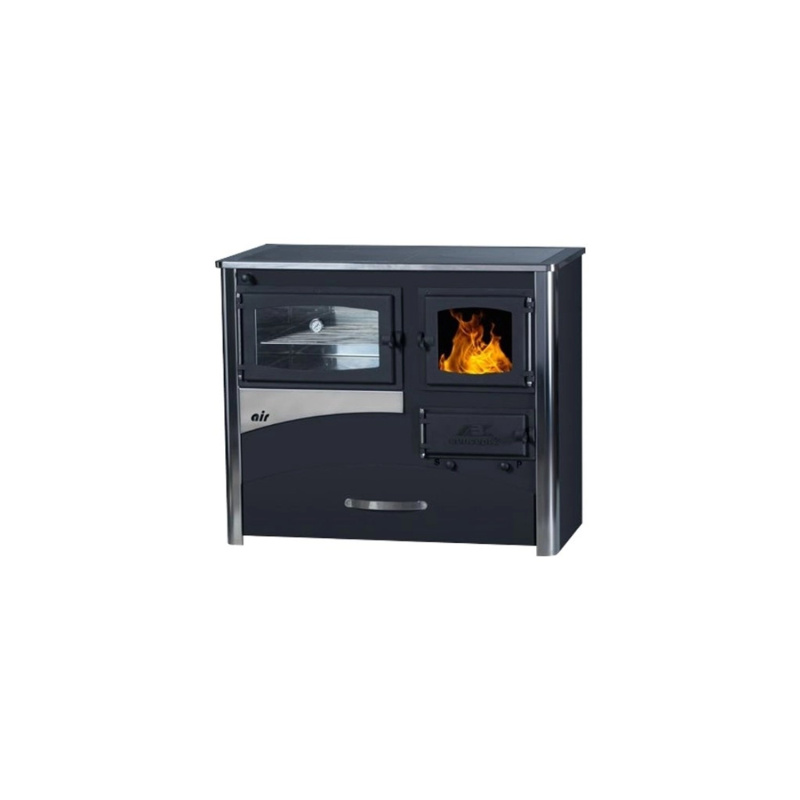 ABC Sporák na tuhá paliva Concept 2 Air 12kW INOX - levá