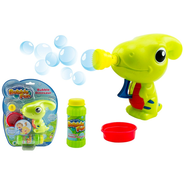 SPARKYS Bublifuková pistole Bubble Fun Dinosaurus s náplní zelená