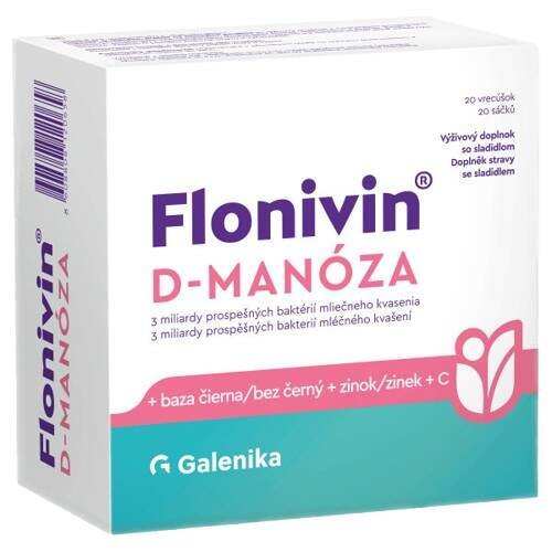 Flonivin D-MANÓZA + bez černý + zinek + vit. C 20 sáčků