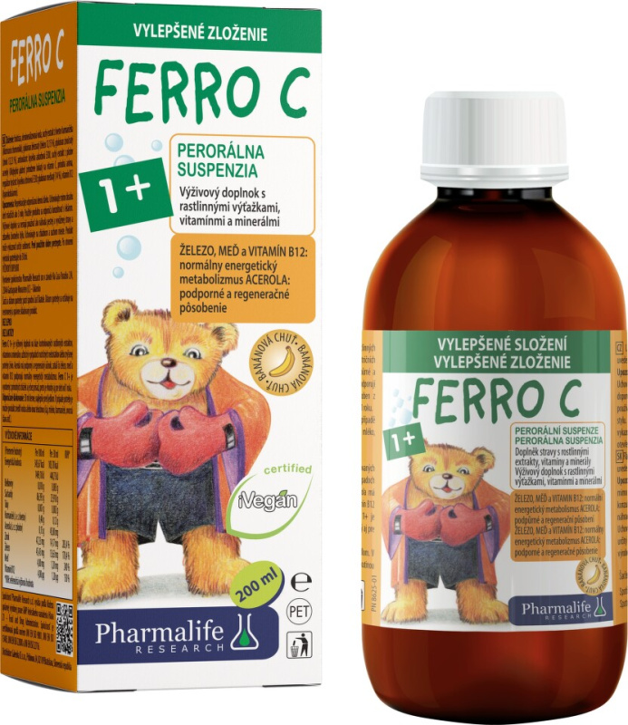 Pharmalife Ferro C 1r+ perorální suspenze 200 ml
