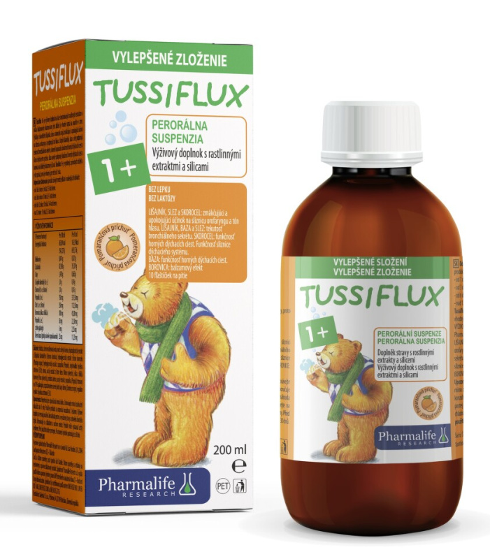 Pharmalife Tussiflux 1r+ perorální suspenze 200 ml