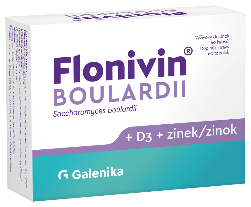 Flonivin BOULARDII + D3 + zinek 60 tobolek