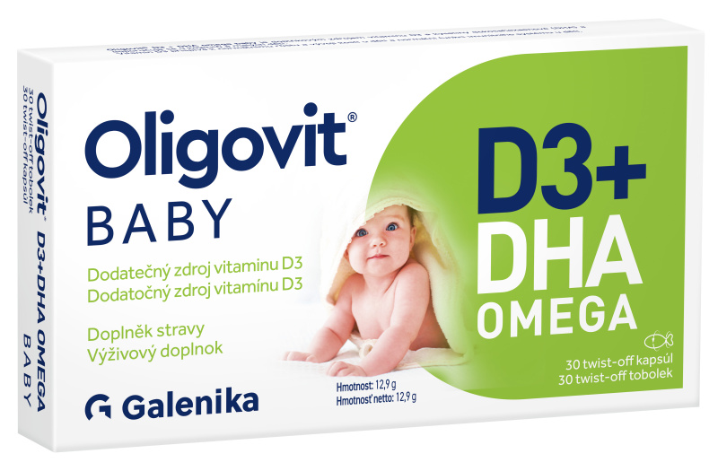 Oligovit BABY D3+DHA OMEGA 30 tobolek