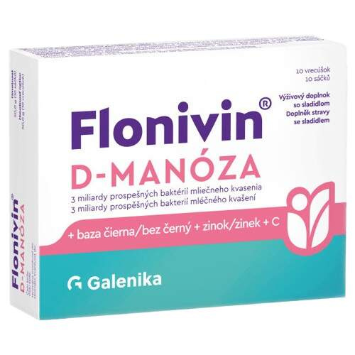 Flonivin D-MANÓZA + bez černý + zinek + vit. C 10 sáčků