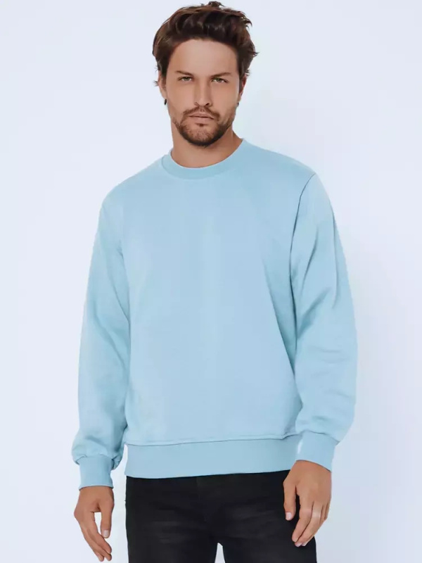 Pánská mikina šedá Dstreet BX5007 Barva: Modrá - světle, Velikost: L