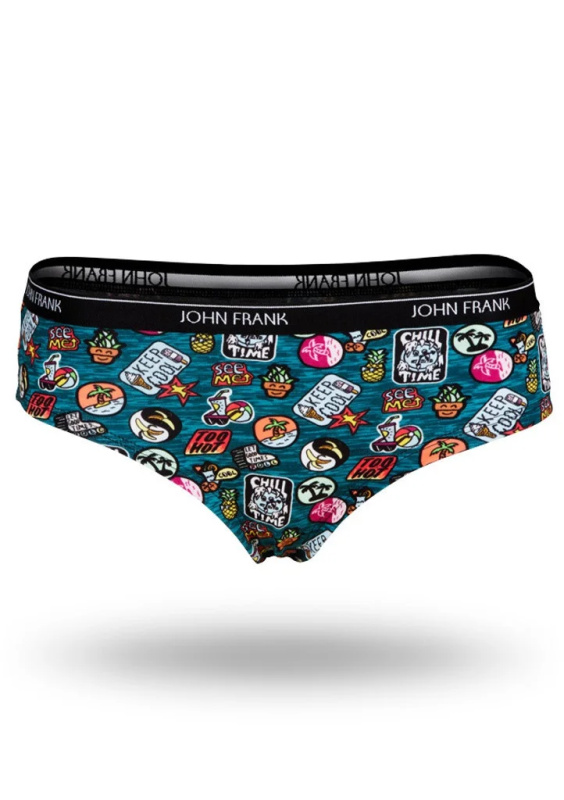 Dámské kalhotky hipster John Frank WJFD-H16 Barva: Modrá, Velikost: XL