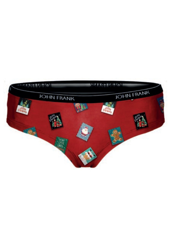Dámské kalhotky hipster John Frank WJFD-H25 Barva: Červená, Velikost: L