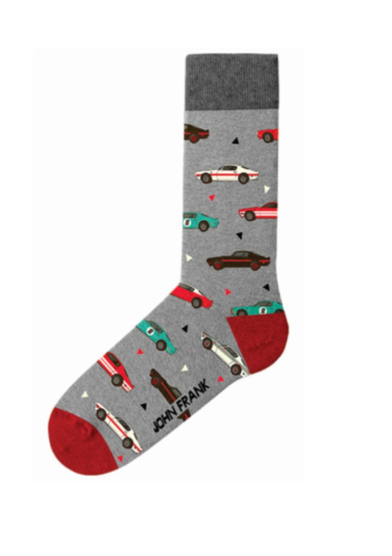Pánské ponožky John Frank JFLSFUN58 uni Šedá