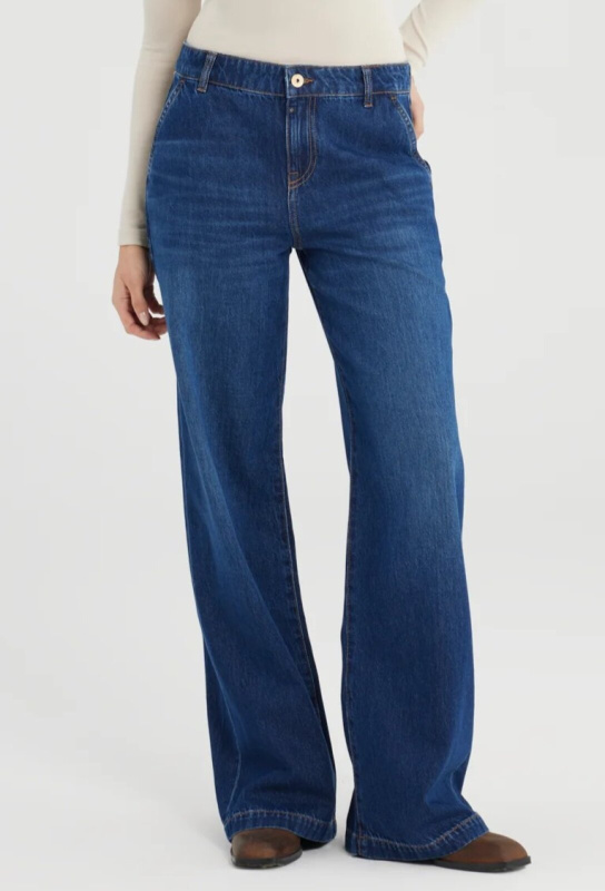 Dámské džíny CUP OF JOE Maxine tmavě modré-seprané - 26/32