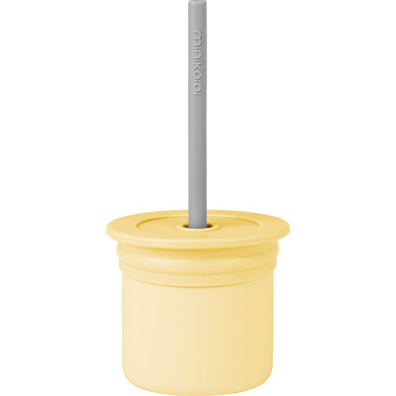 Minikoioi Sip+Snack Set jídelní sada pro děti Yellow / Grey 1 ks
