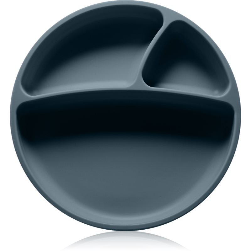 Minikoioi Puzzle Plate Deep Blue dělený talíř s přísavkou 1 ks
