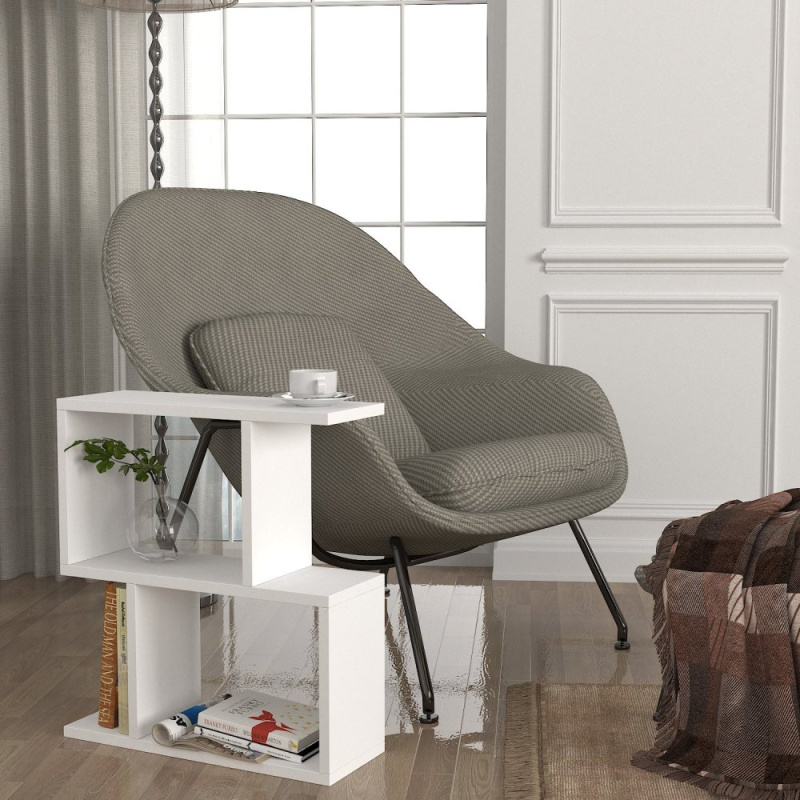 Odkládací stolek / Příruční stolek Karinus - White