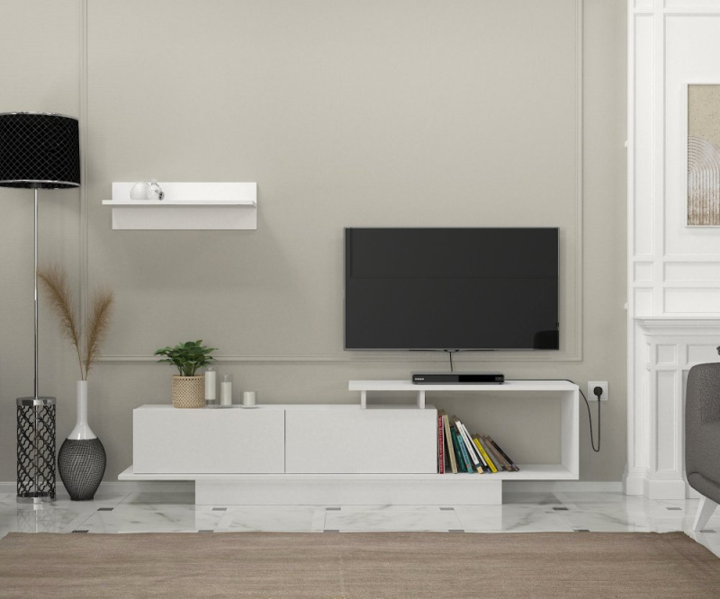 TV stěna / Sestava pod TV Asos - White