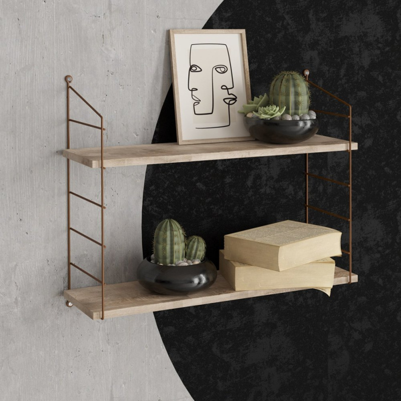 Nástěnná police Armoni 2'li - Sacramento