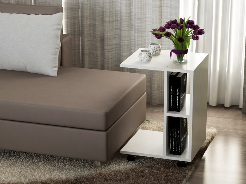 Odkládací stolek / Příruční stolek General - White