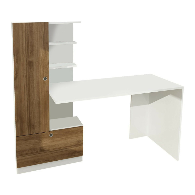 Psací stůl Domingos - White, Walnut