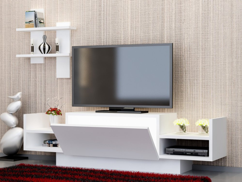 TV stěna / Sestava pod TV Bahar - White