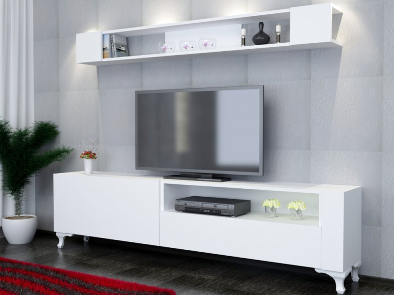 TV stěna / Sestava pod TV Kar - White