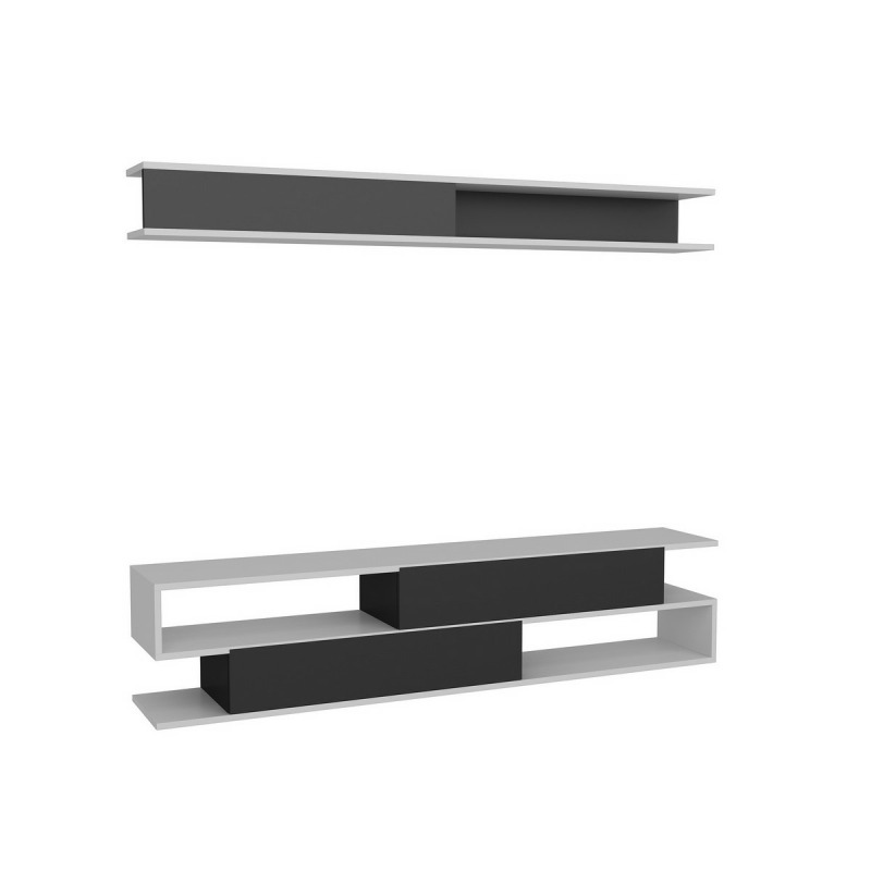 TV stěna / Sestava pod TV Sims - Black, White