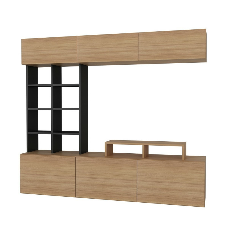 TV stěna / Sestava pod TV Sasa - Teak, Black