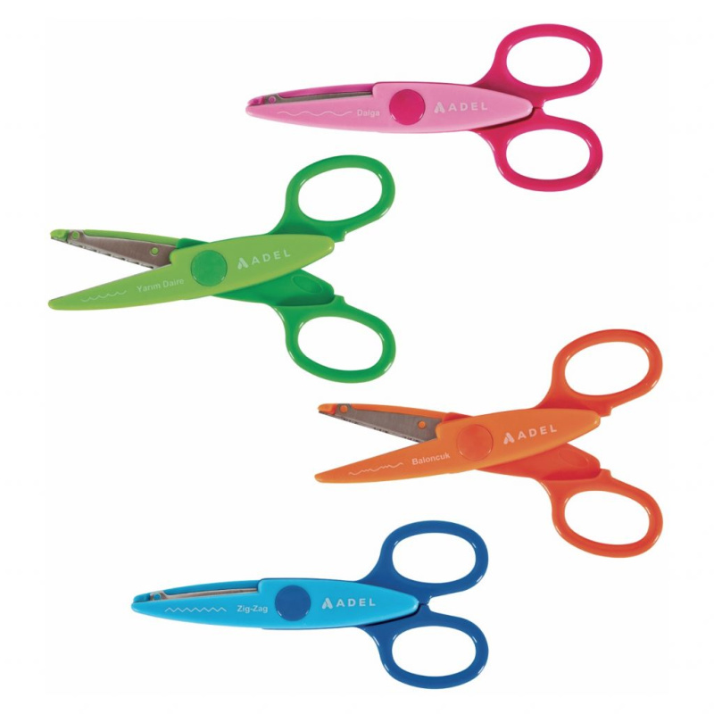 Nůžky ozdobné sada (4ks) - mix vzorů