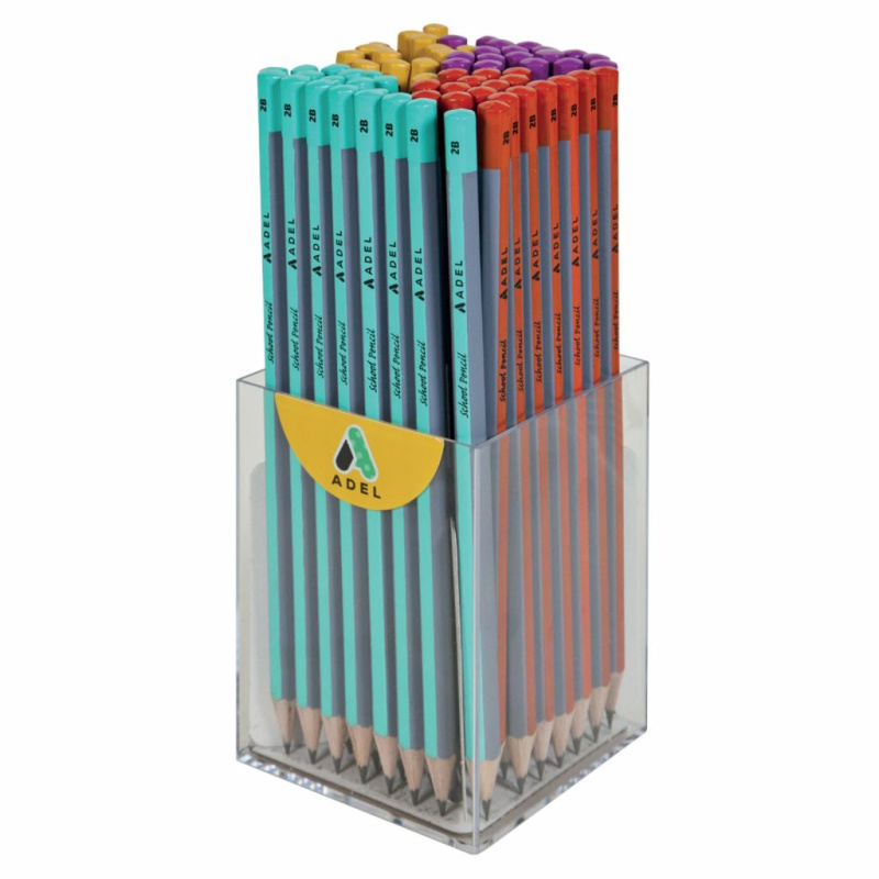 Sada grafitových tužek 2B (72ks) + plastový stojánek