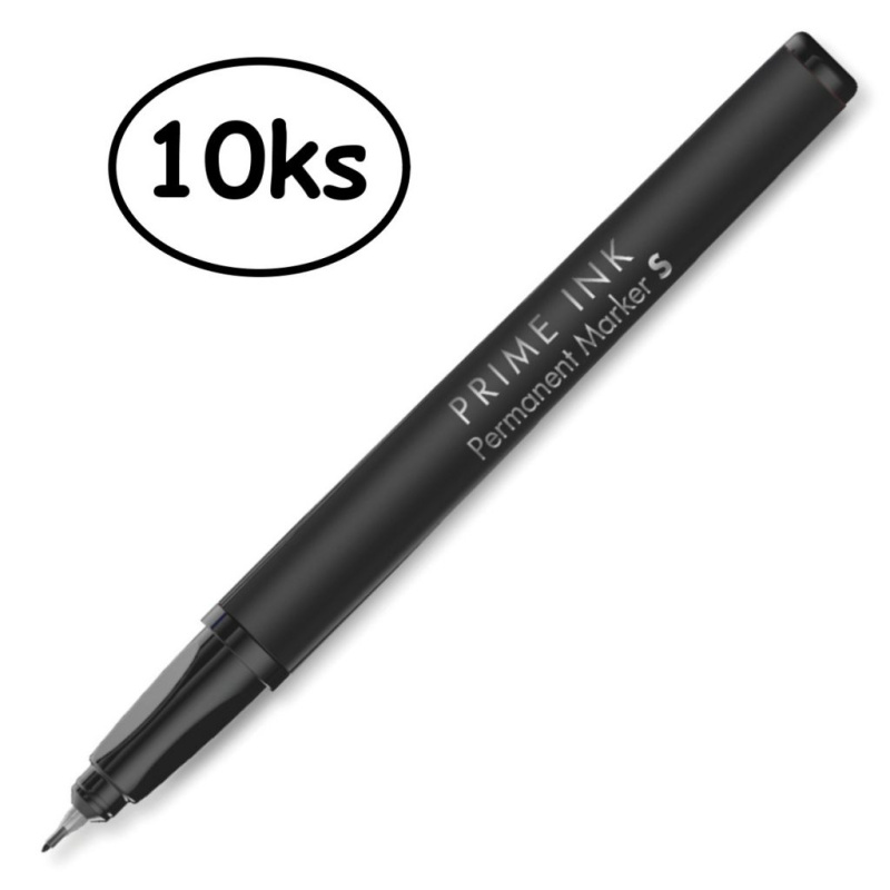 Pernamentní popisovač Prime Ink sada 0,4mm (10ks) - černý