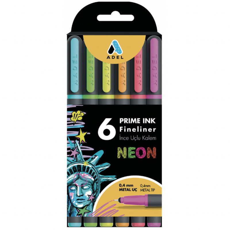 Popisovače Prime Ink liner sada (6ks) - neonové odstíny
